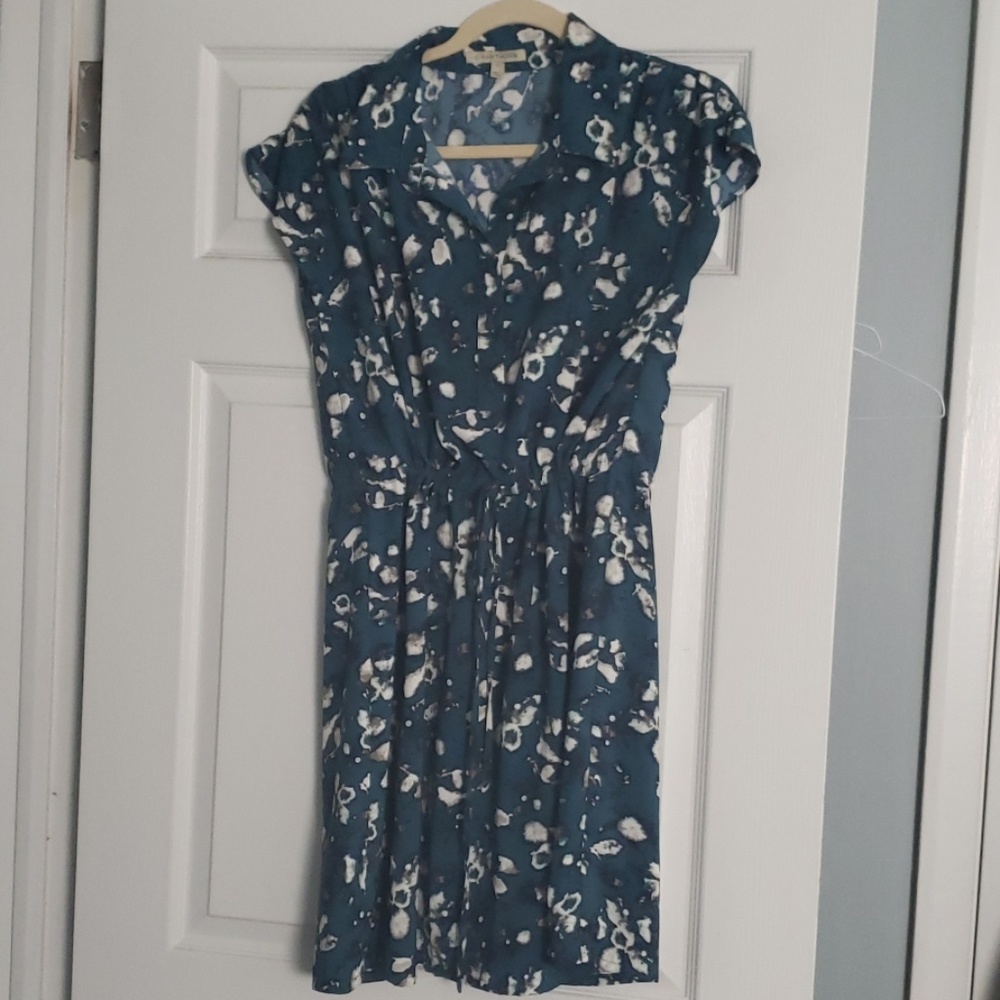 Tie waist shirt dress